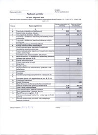 Rachunek wynikow FLN 2010